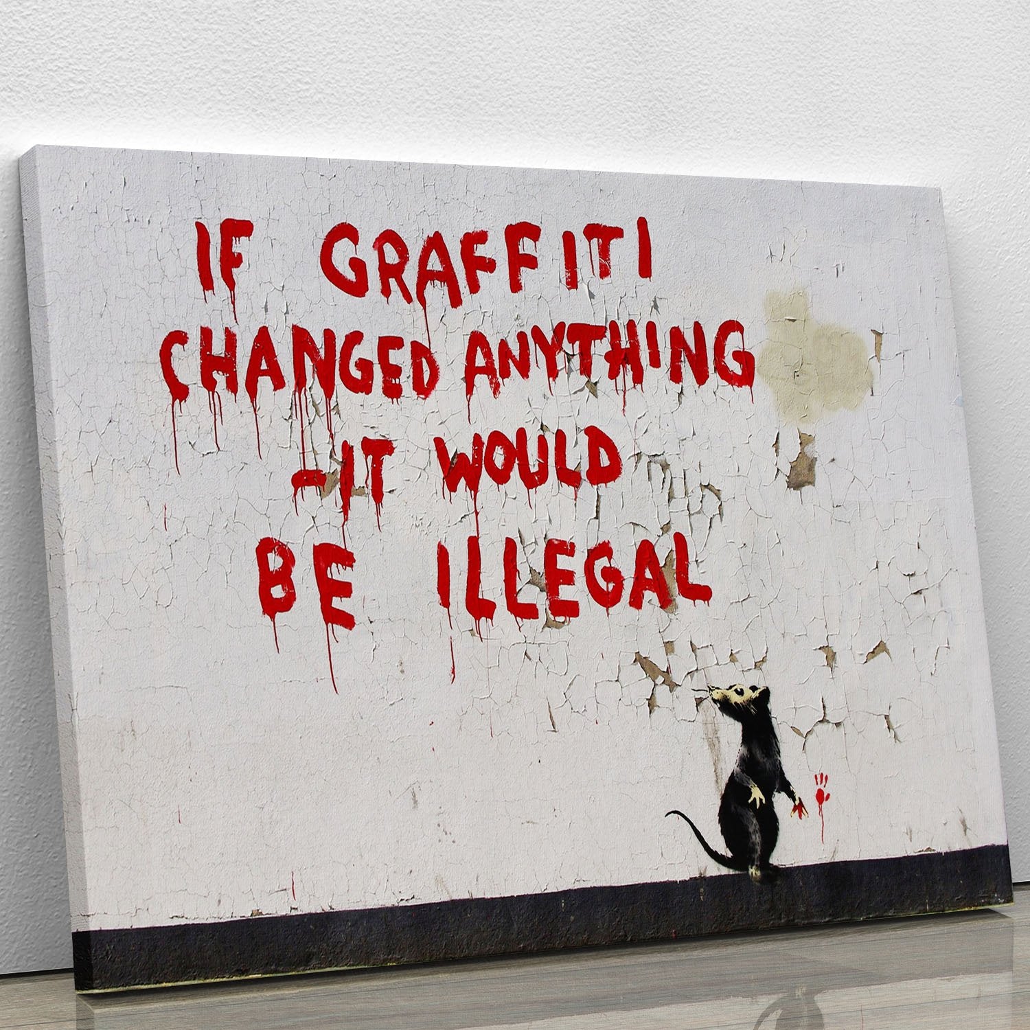 Banksy If Graffiti Changed Anything Canvas Print or Poster