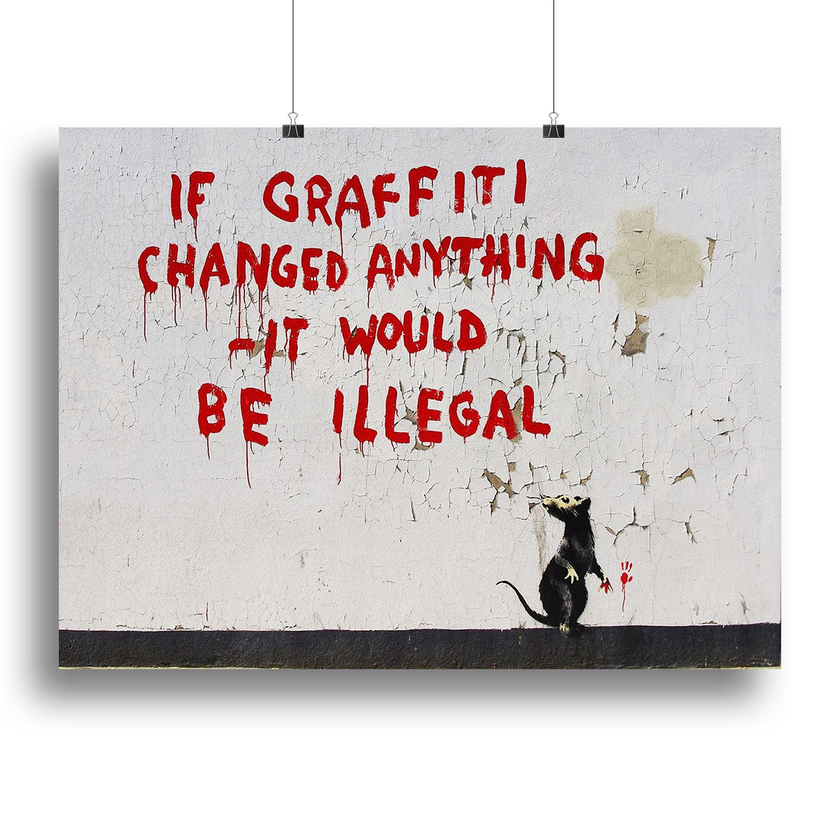 Banksy If Graffiti Changed Anything Canvas Print or Poster