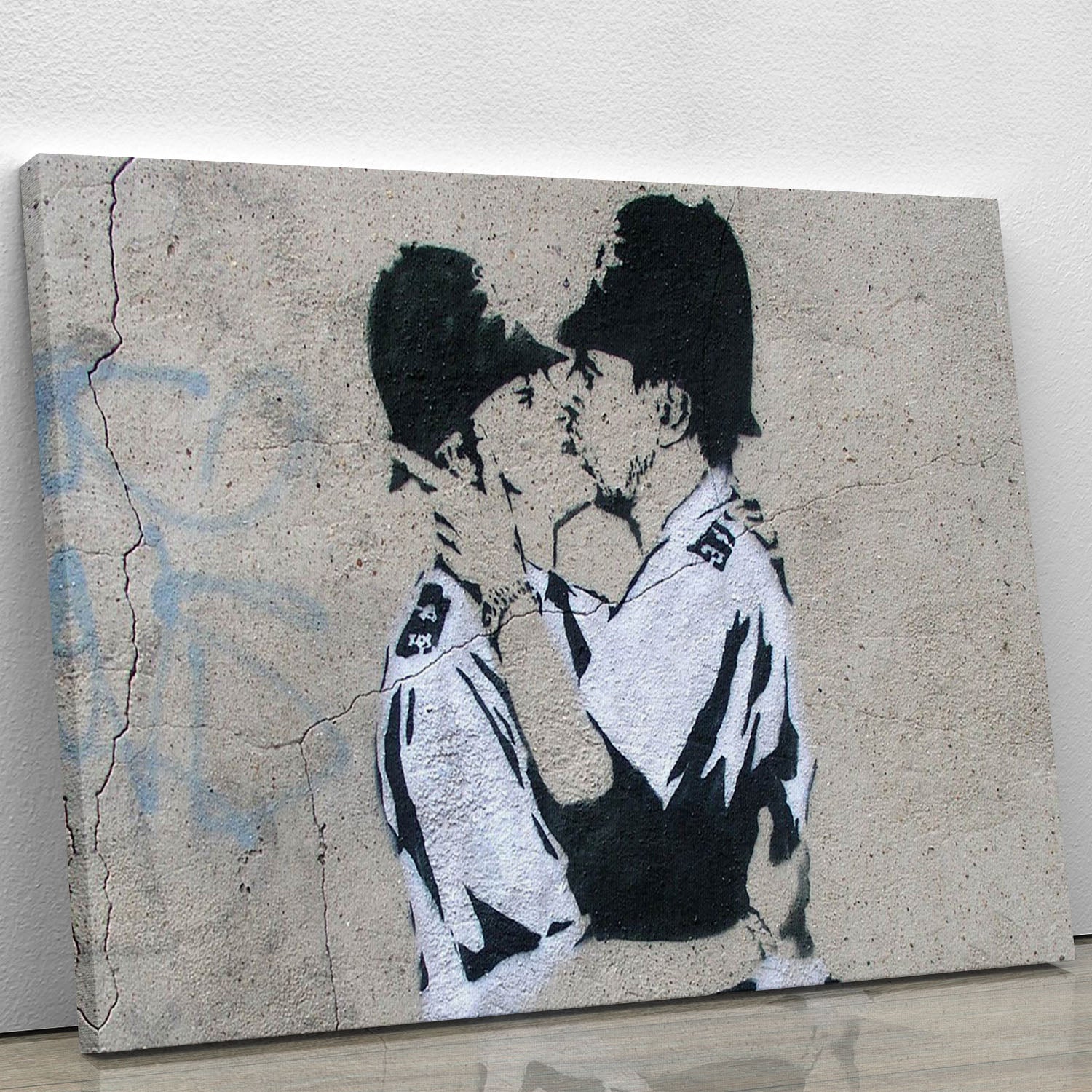 Banksy Kissing Policemen Canvas Print or Poster