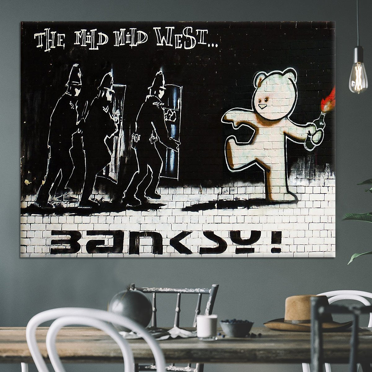 Banksy Mild Mild West Canvas Print or Poster