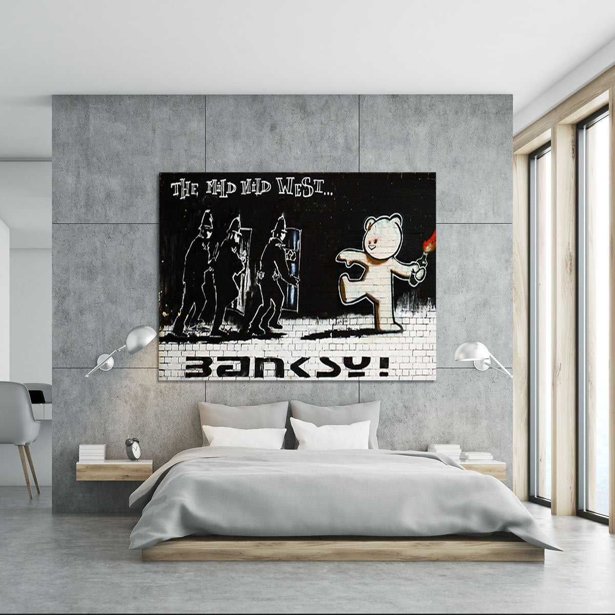 Banksy Mild Mild West Canvas Print or Poster