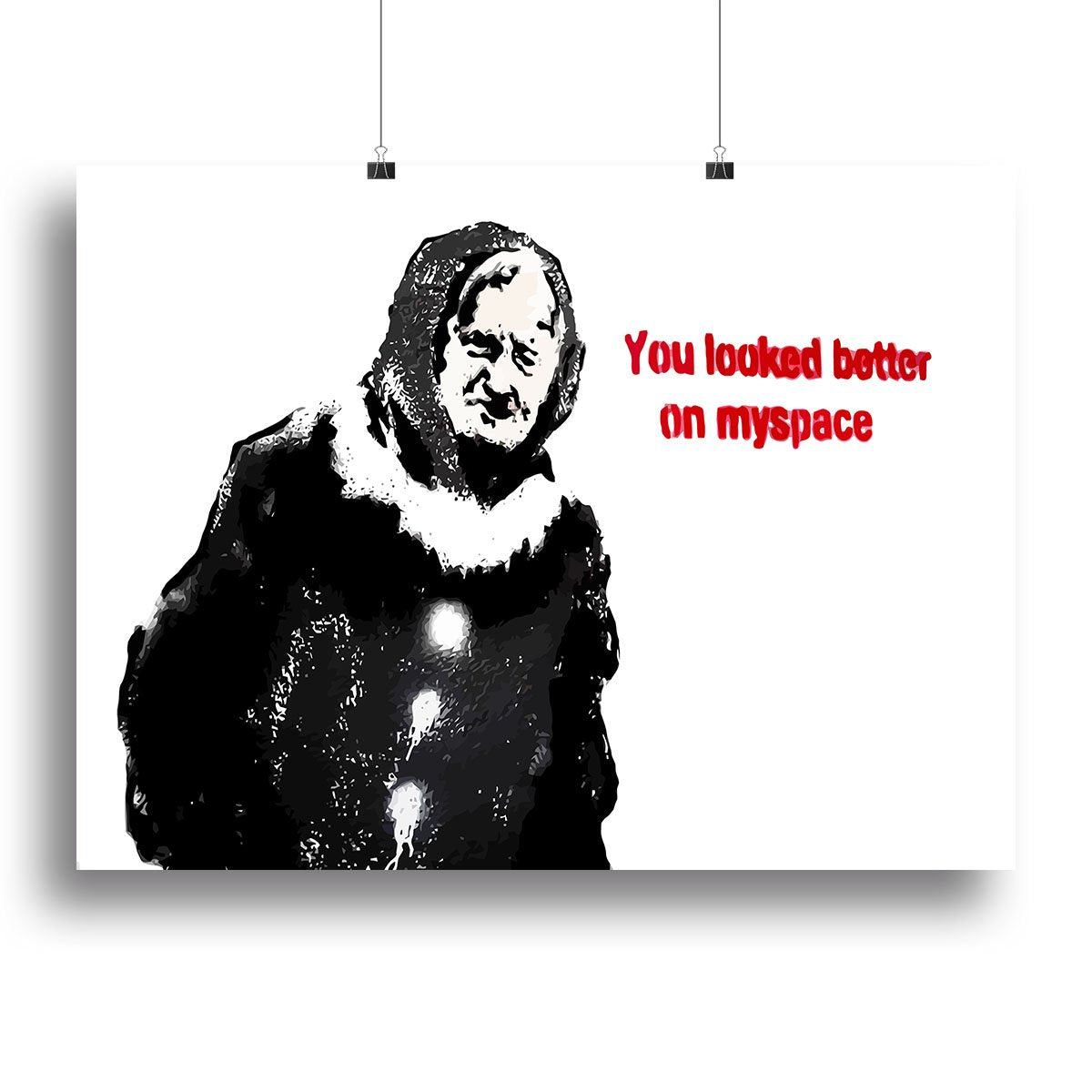 Banksy Old Woman MySpace Canvas Print or Poster