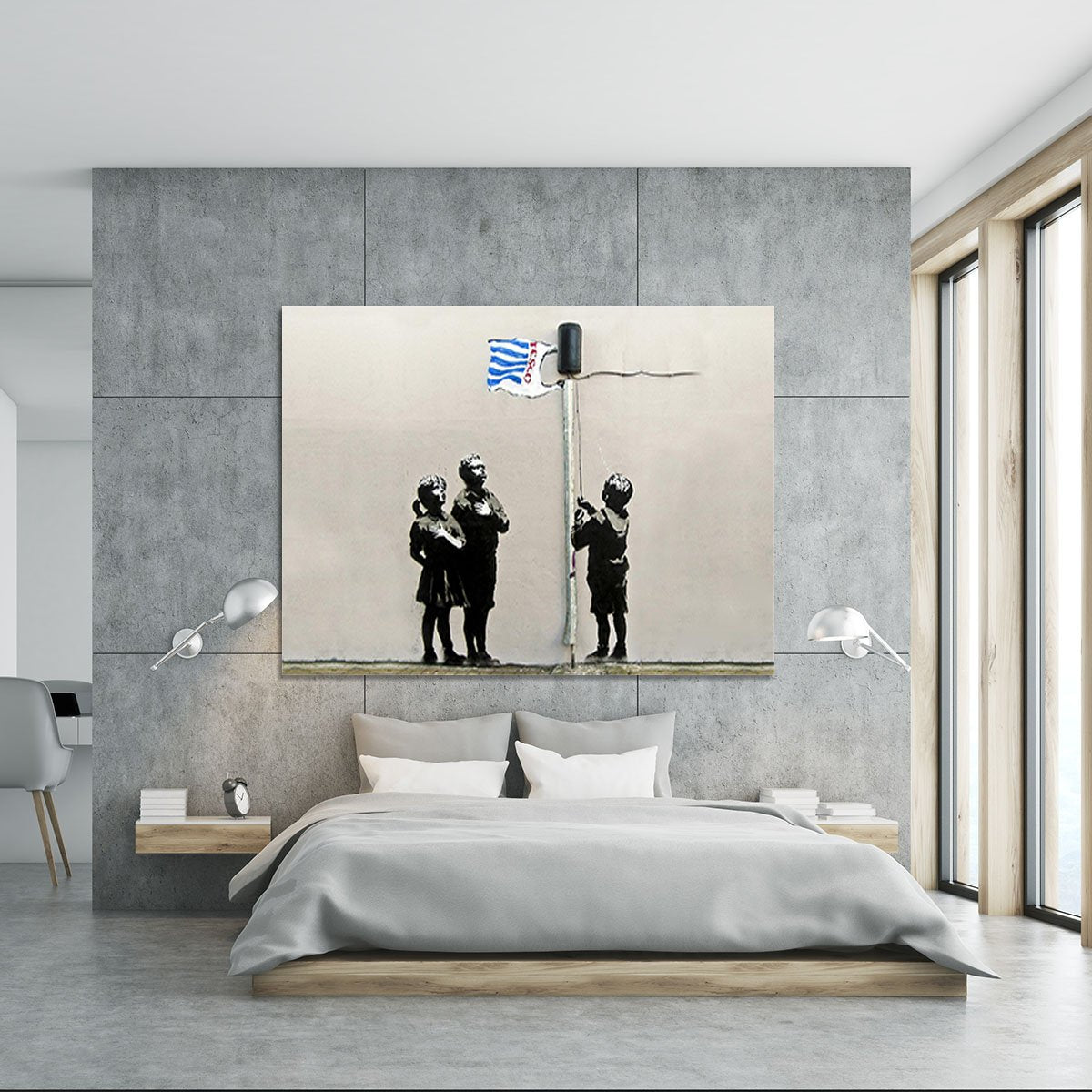 Banksy Raising the Tesco Flag Canvas Print or Poster