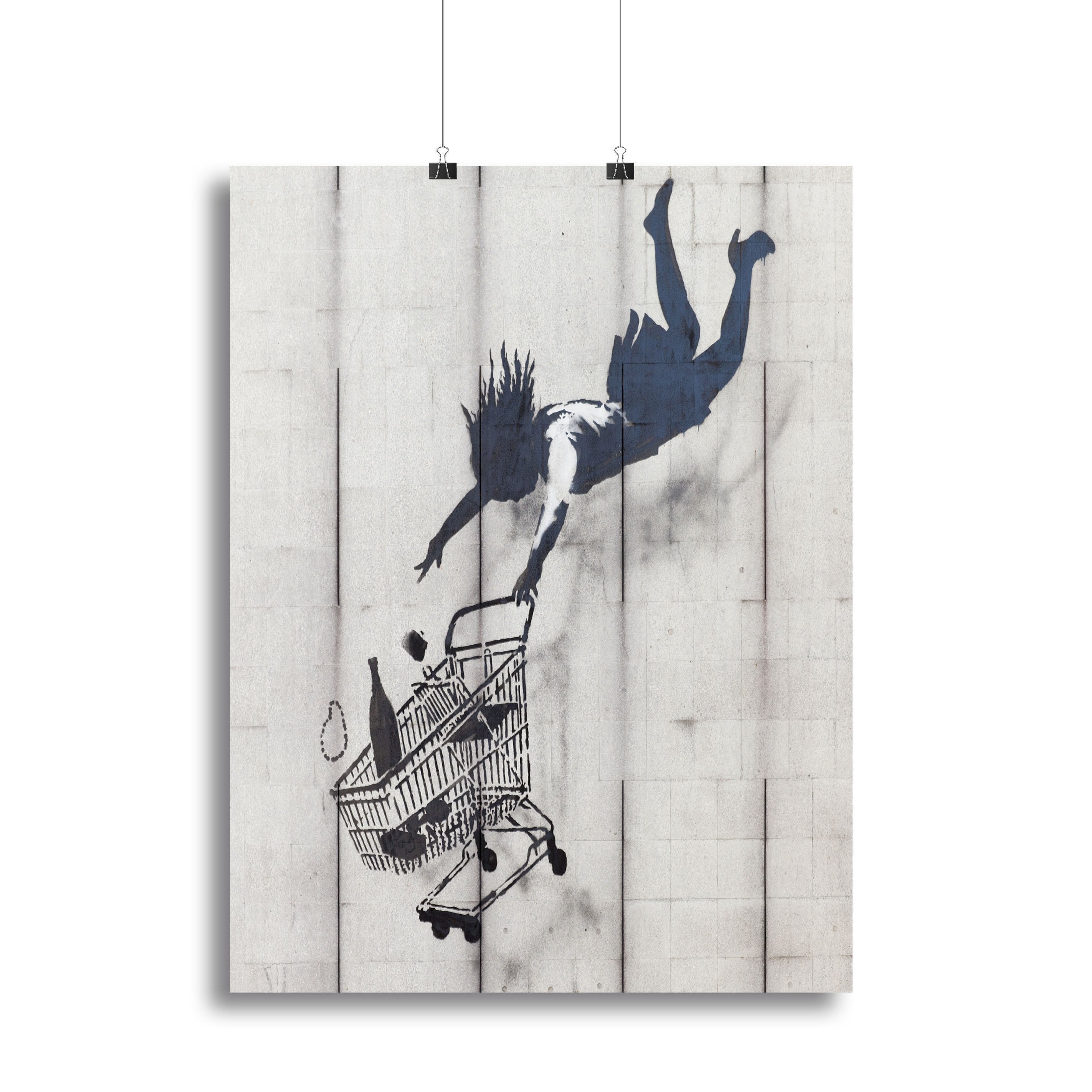 Banksy Shop Until You Drop Canvas Print or Poster