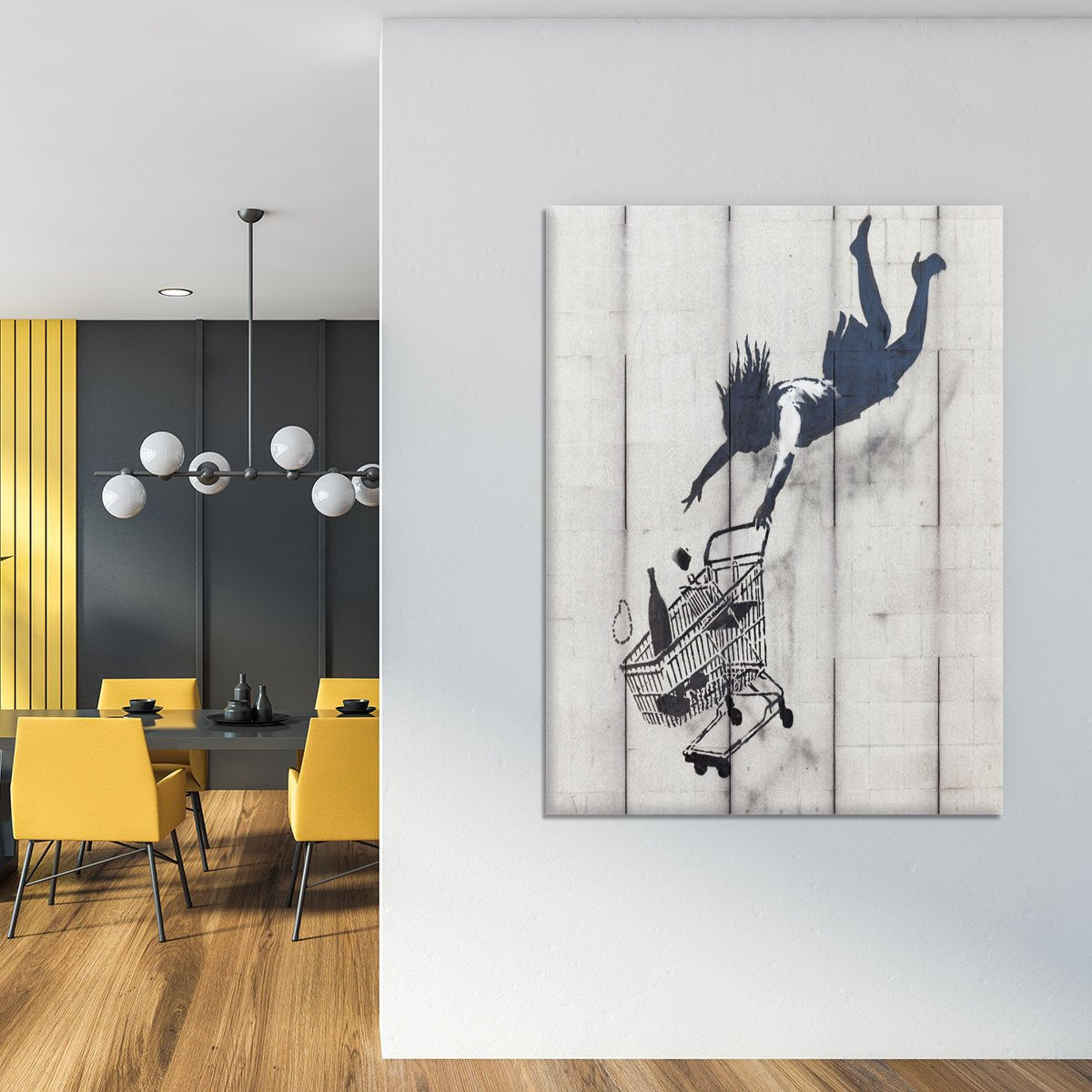 Banksy Shop Until You Drop Canvas Print or Poster