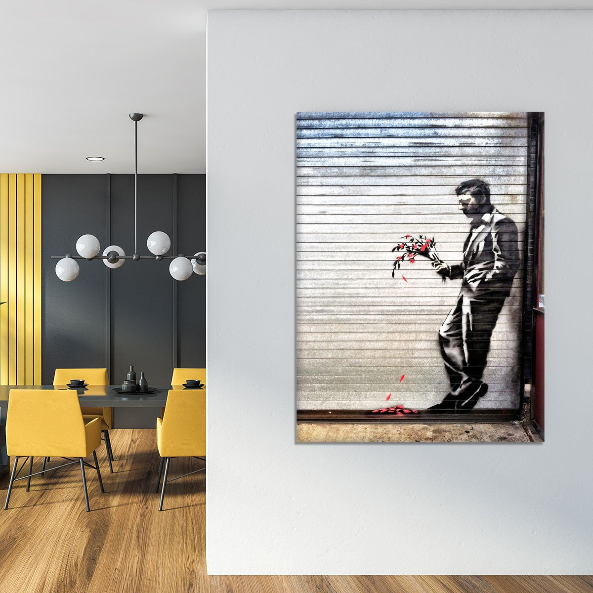 Banksy Waiting in Vain Canvas Print or Poster