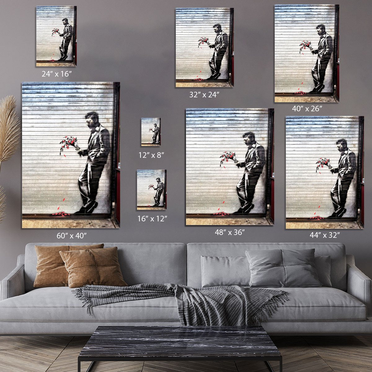 Banksy Waiting in Vain Canvas Print or Poster