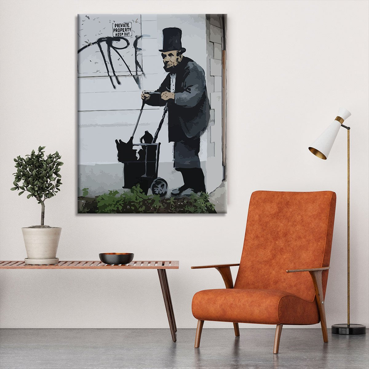 Banksy Abraham Lincoln Canvas Print or Poster
