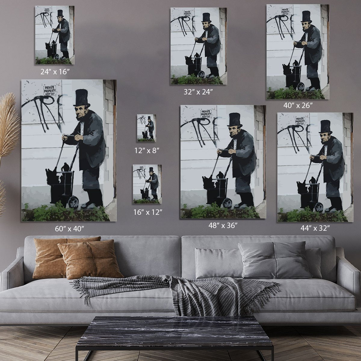 Banksy Abraham Lincoln Canvas Print or Poster