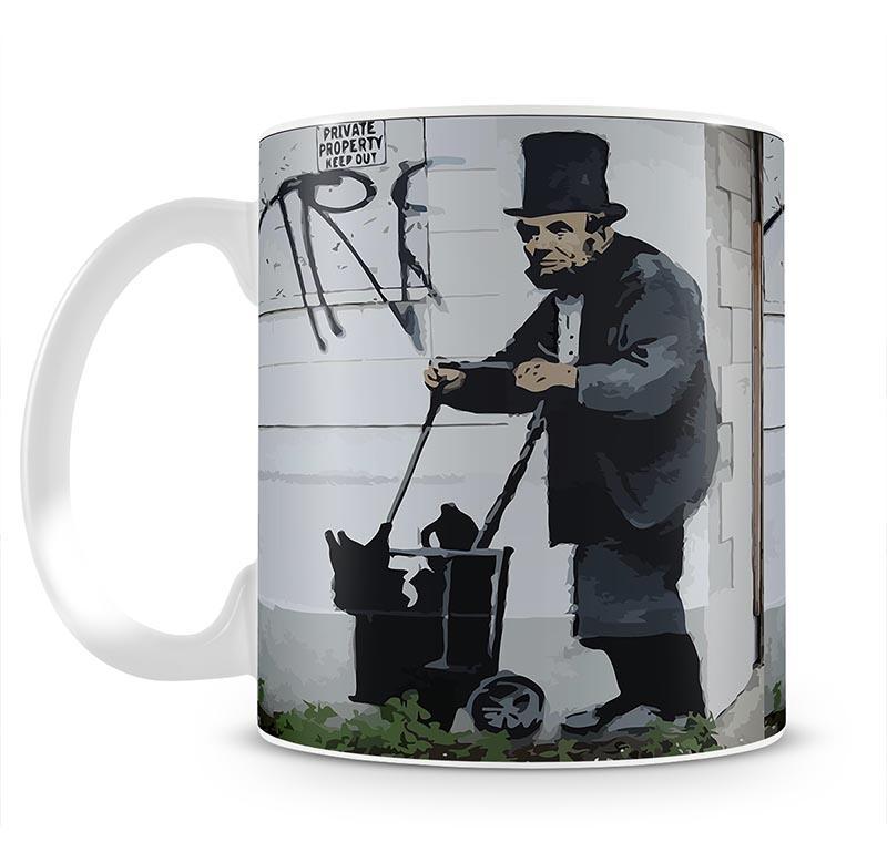 Banksy Abraham Lincoln Mug - Canvas Art Rocks - 4