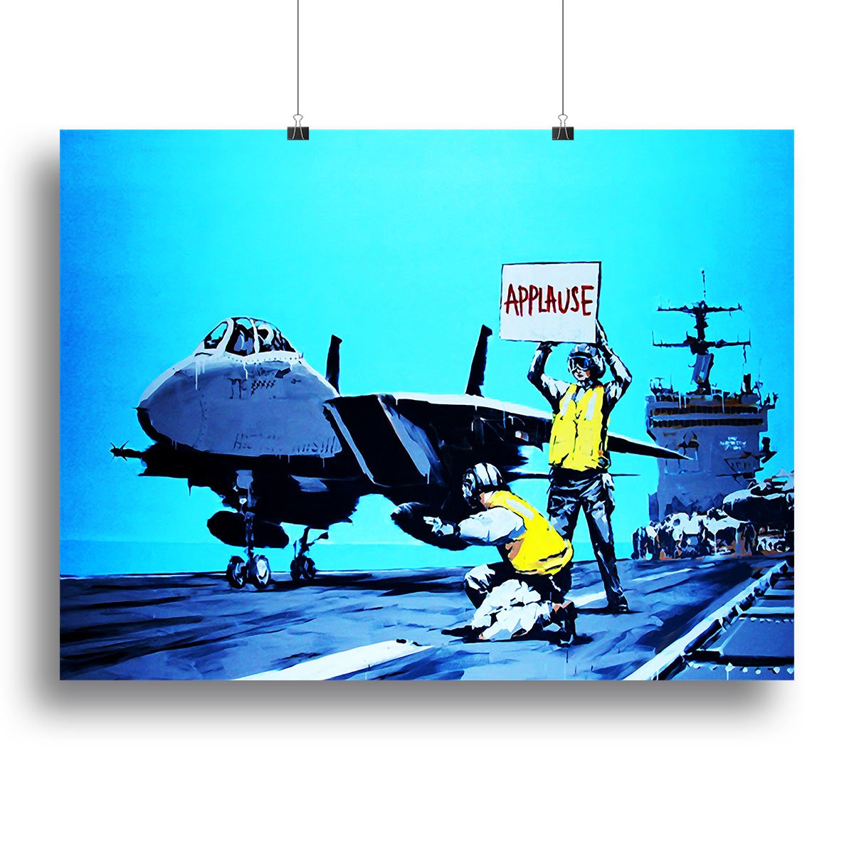 Banksy Aircraft Carrier Applause Canvas Print or Poster