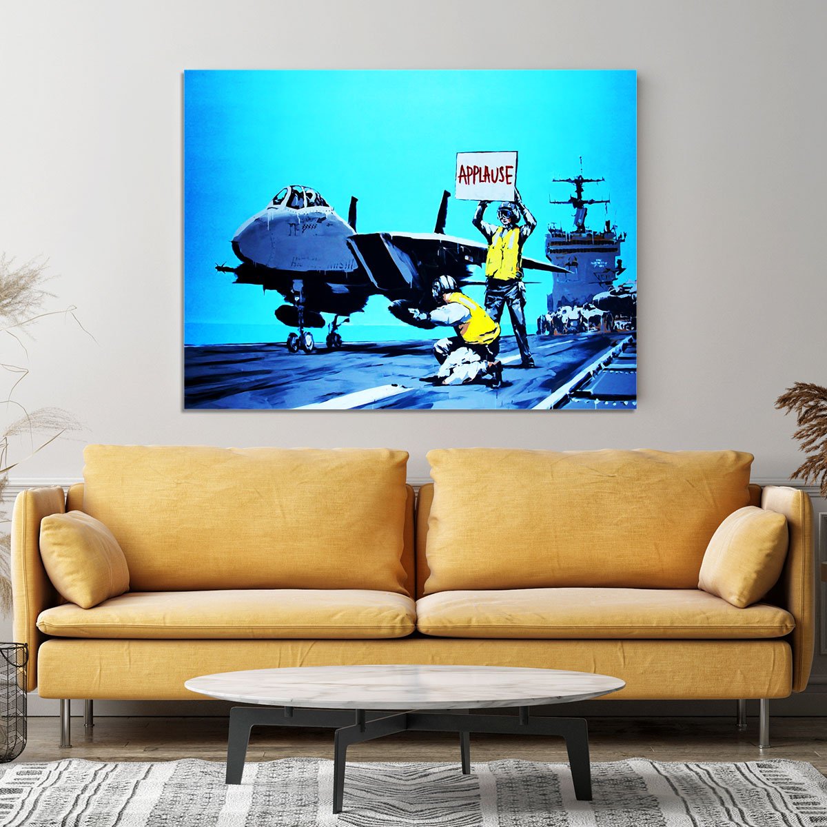 Banksy Aircraft Carrier Applause Canvas Print or Poster