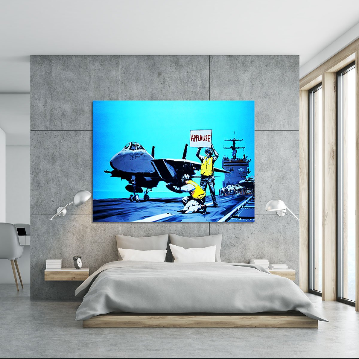 Banksy Aircraft Carrier Applause Canvas Print or Poster