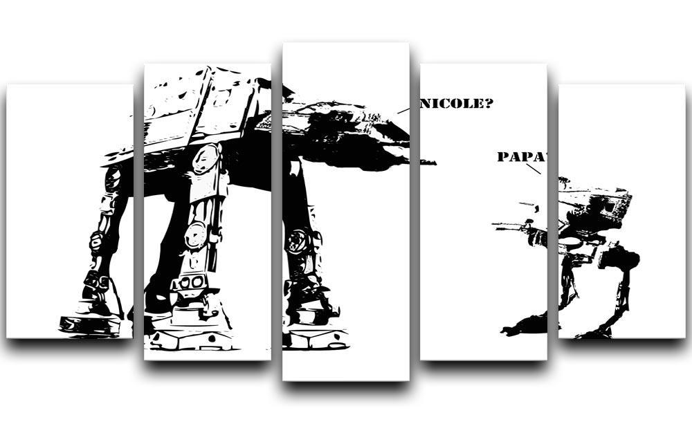 Banksy Atat 5 Split Panel Canvas  - Canvas Art Rocks - 1
