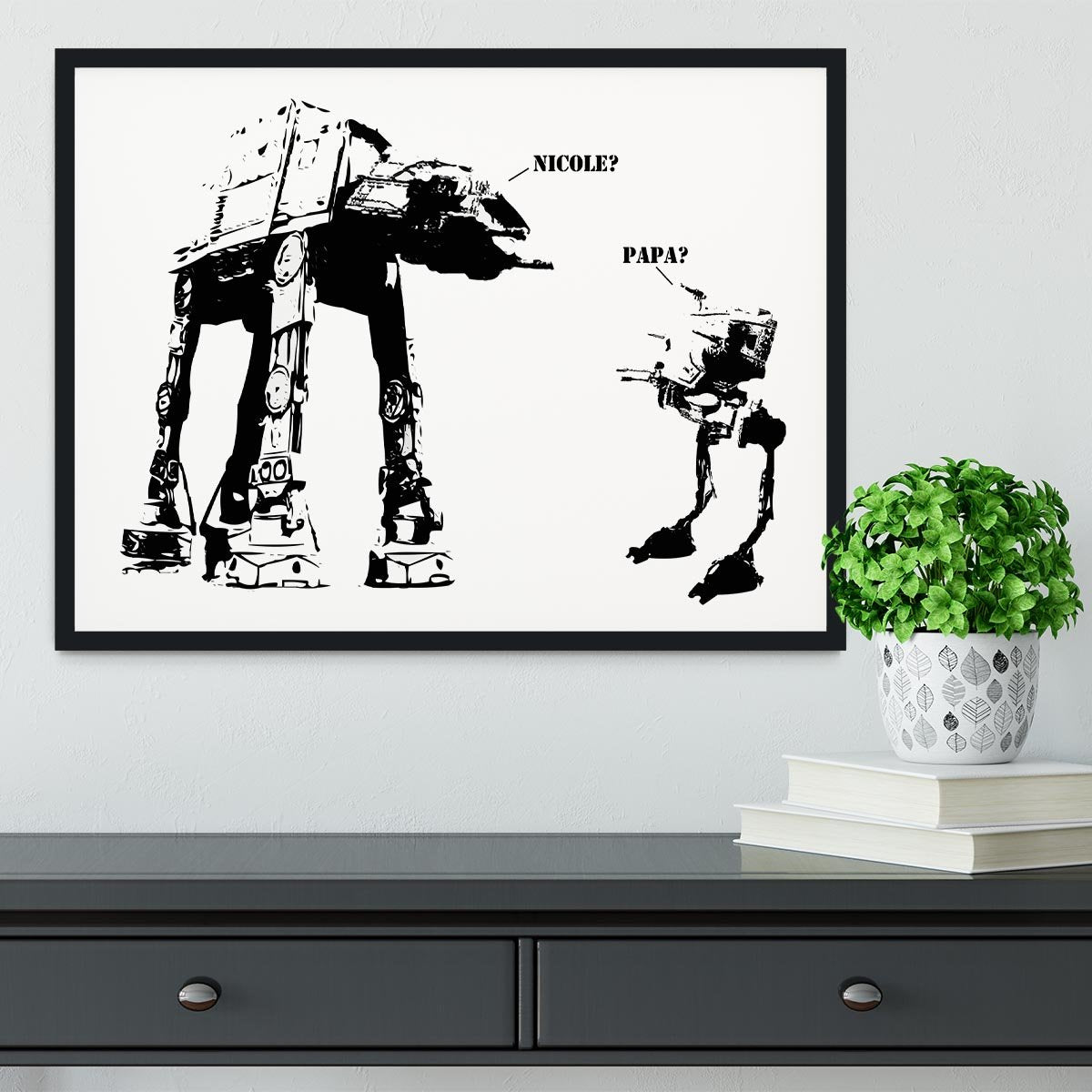 Banksy Atat Framed Print - Canvas Art Rocks - 2