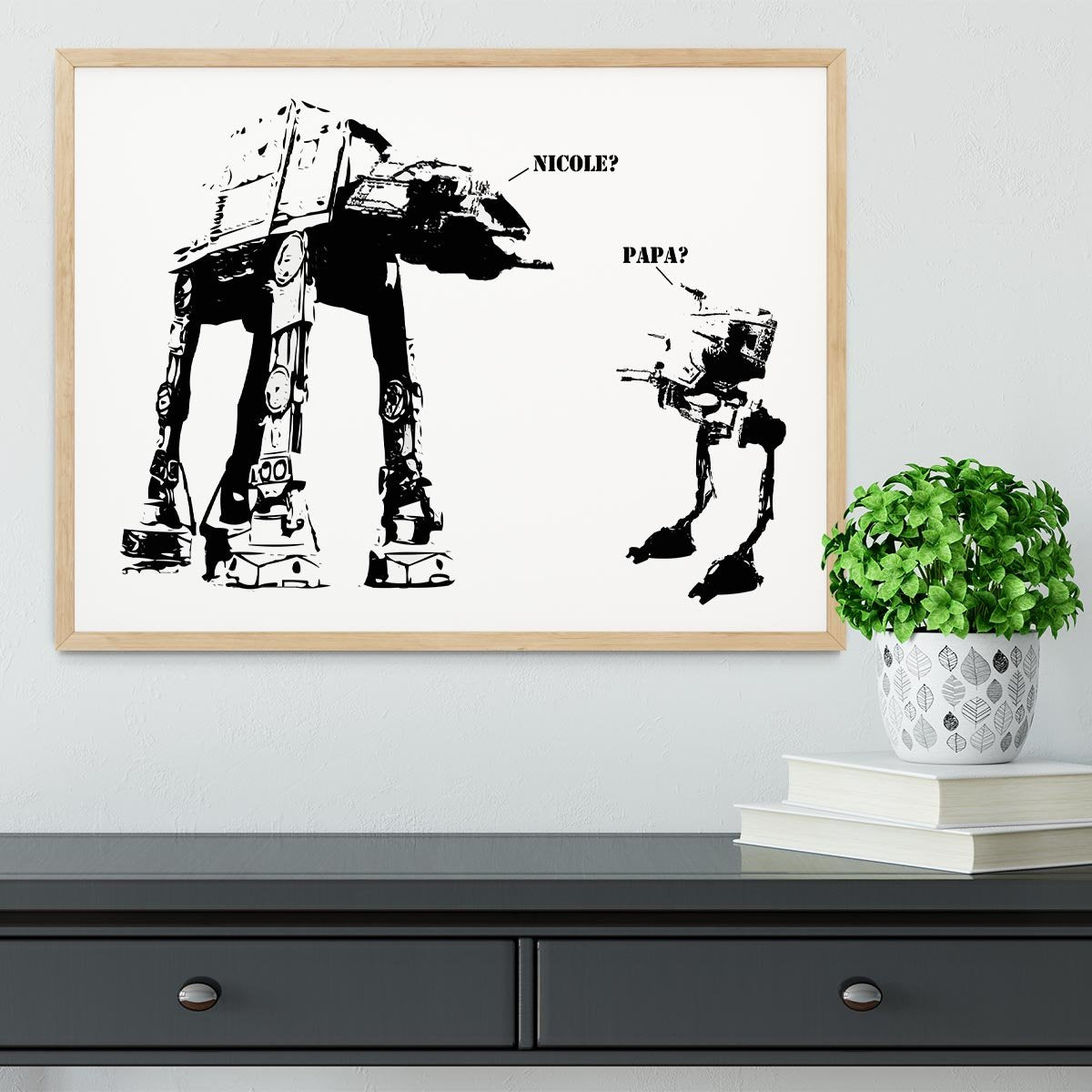 Banksy Atat Framed Print - Canvas Art Rocks - 4