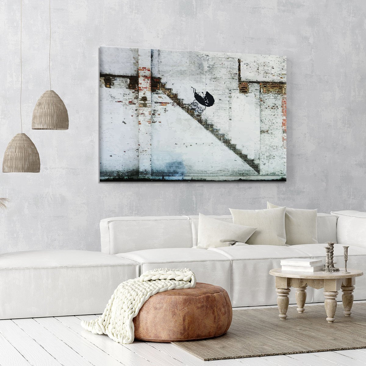 Banksy Baby Carriage Canvas Print or Poster