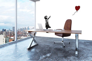 Banksy Balloon Heart Girl Wall Mural Wallpaper - Canvas Art Rocks - 3