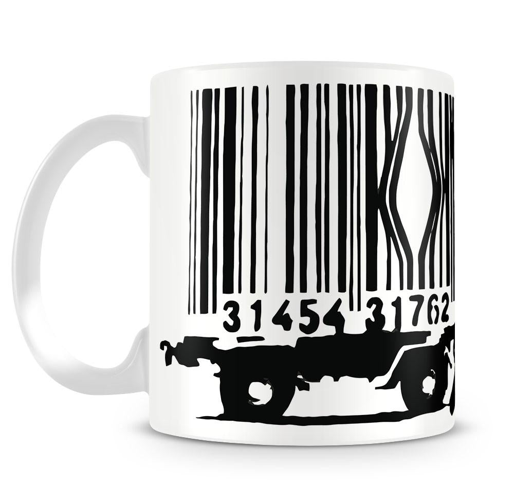 Banksy Barcode Leopard Mug - Canvas Art Rocks