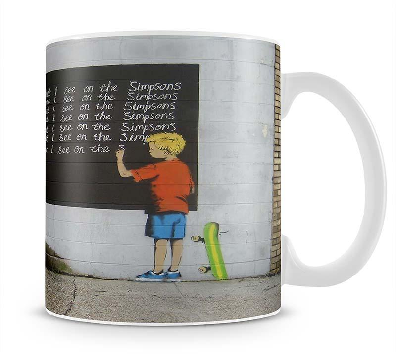 Banksy Bart Simpson Mug - Canvas Art Rocks - 1