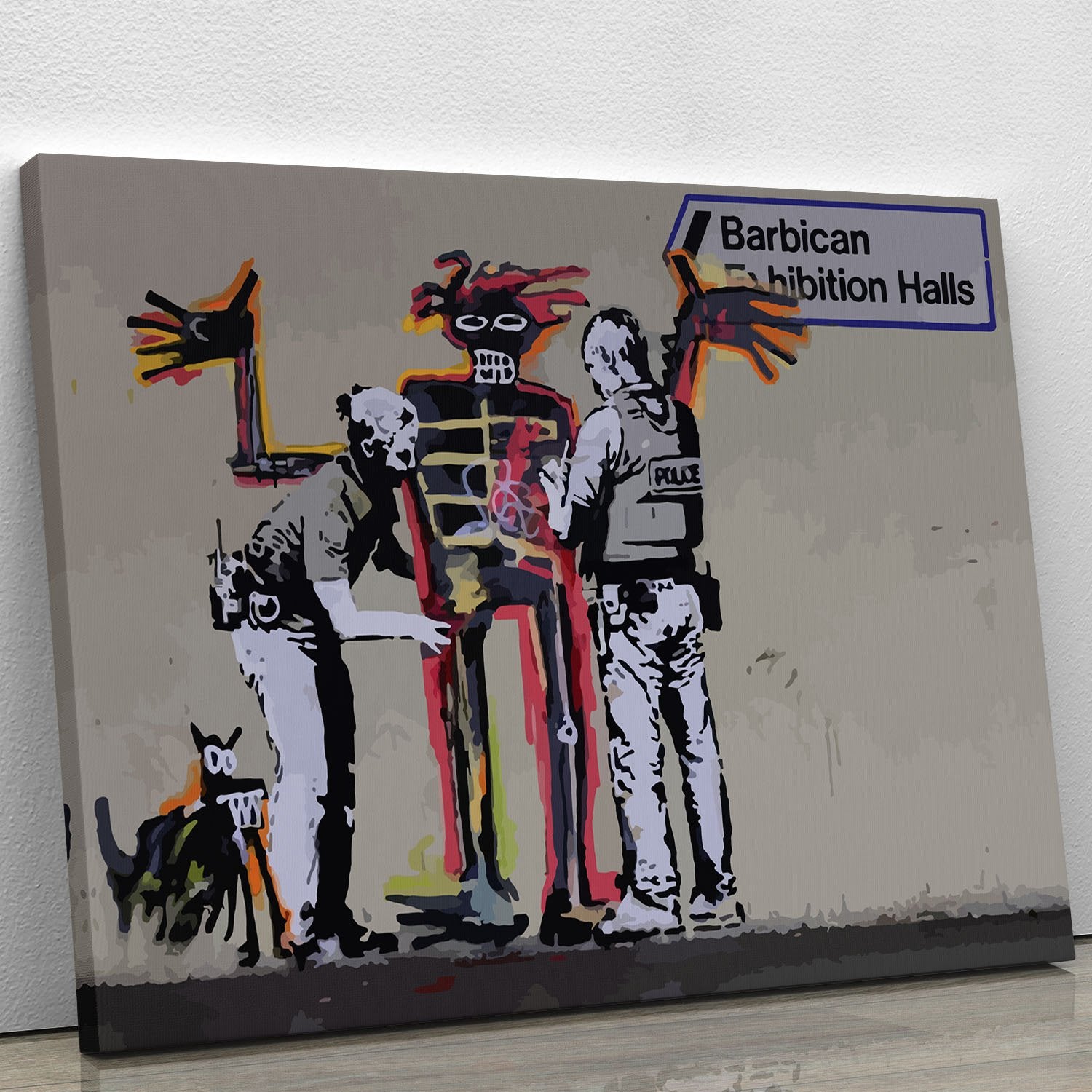 Banksy Basquiat Metropolitan Police Canvas Print or Poster