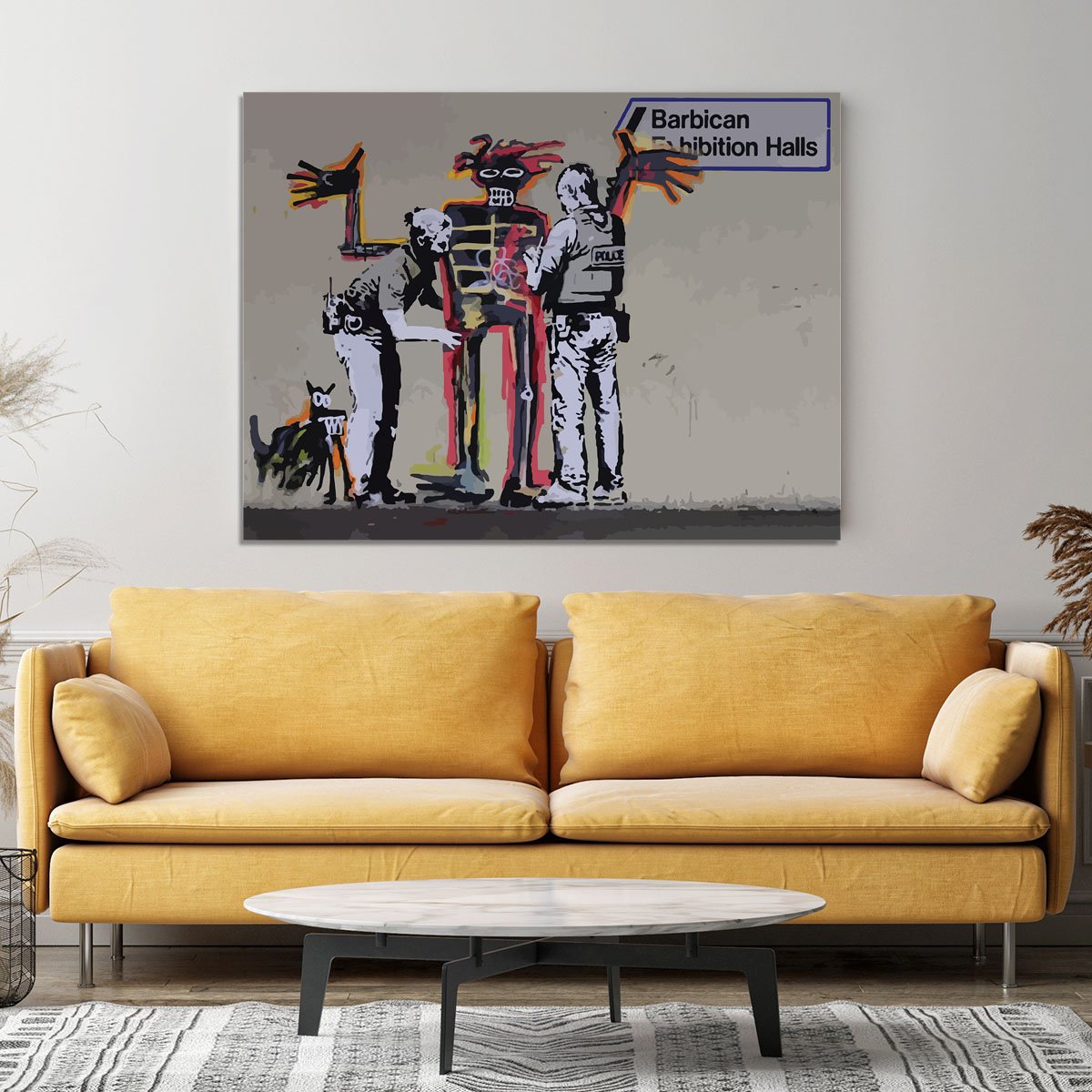 Banksy Basquiat Metropolitan Police Canvas Print or Poster