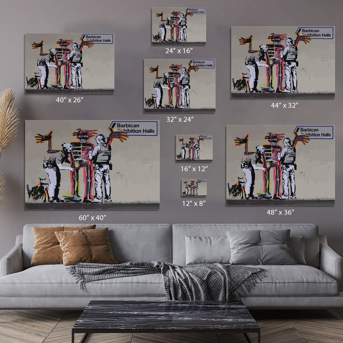 Banksy Basquiat Metropolitan Police Canvas Print or Poster