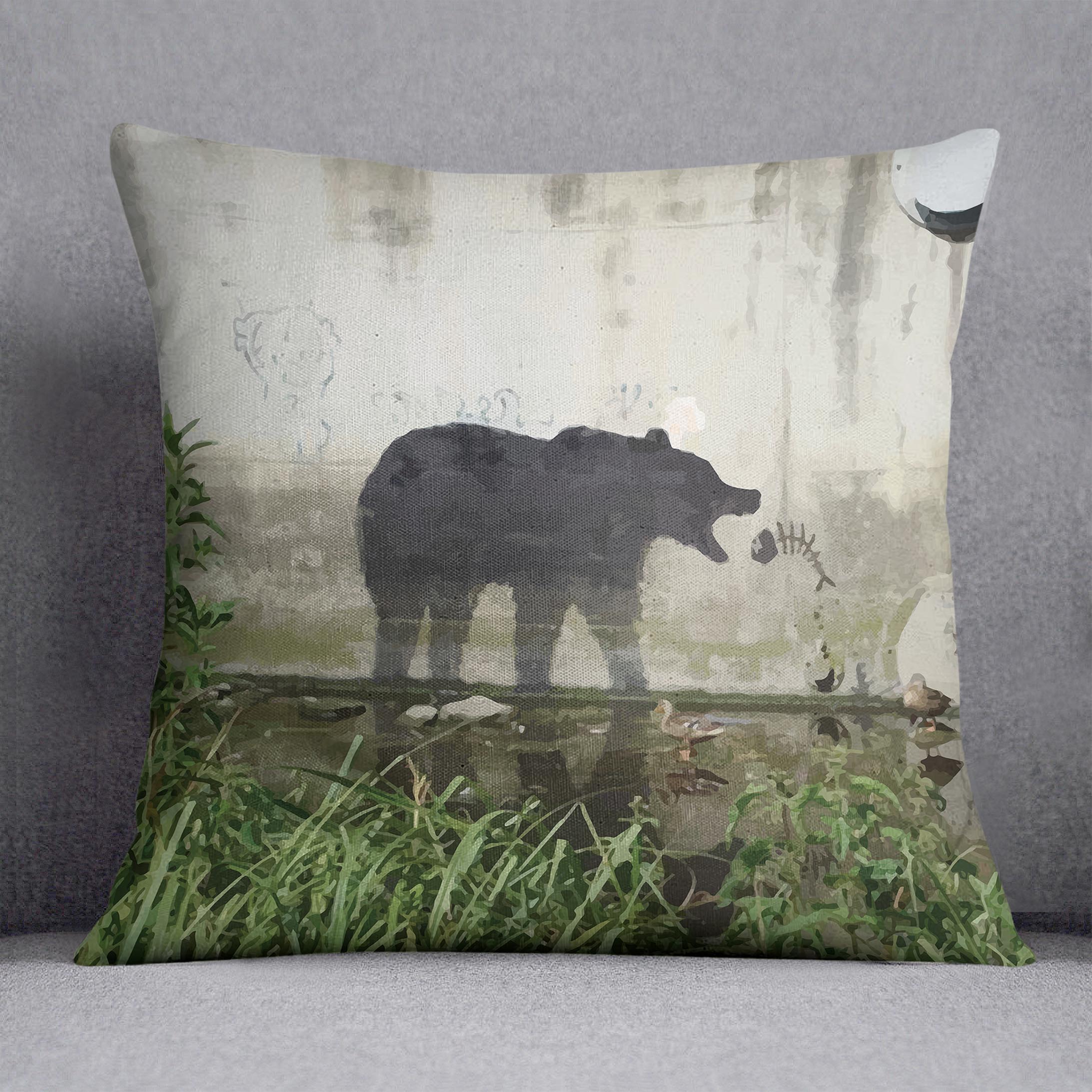 Banksy Bear Cushion