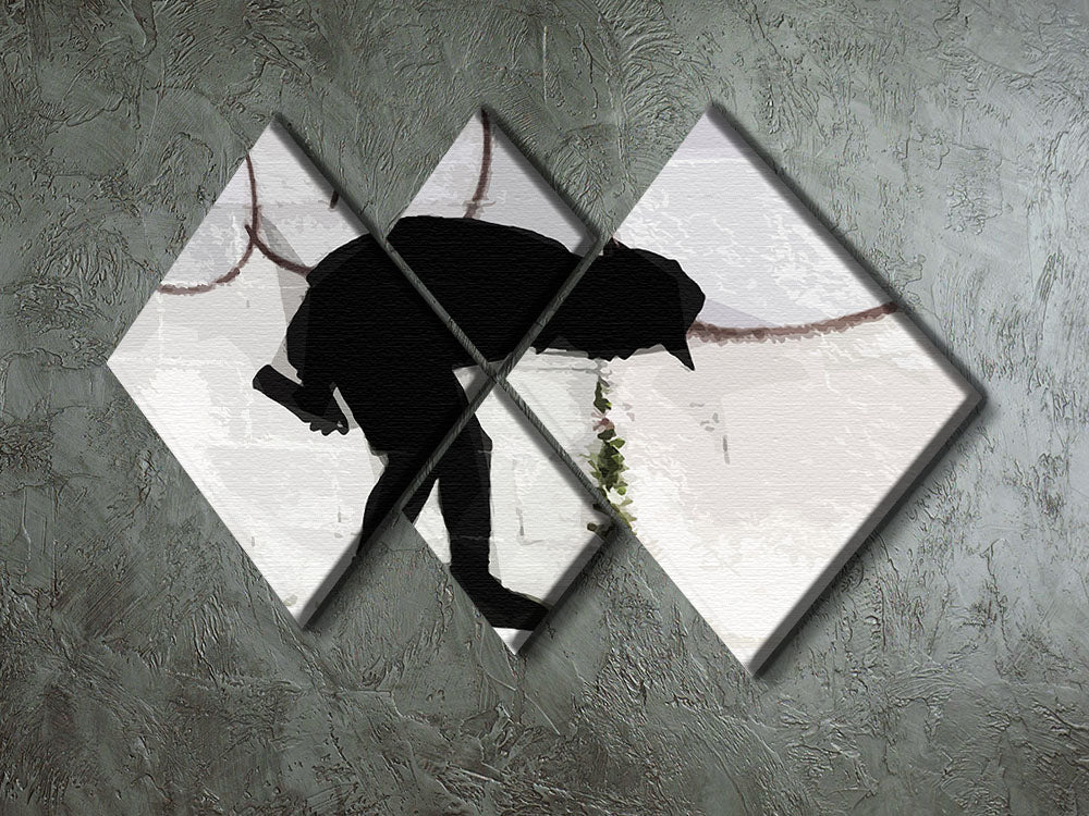 Banksy Better Out Than In 4 Square Multi Panel Canvas - Canvas Art Rocks - 2