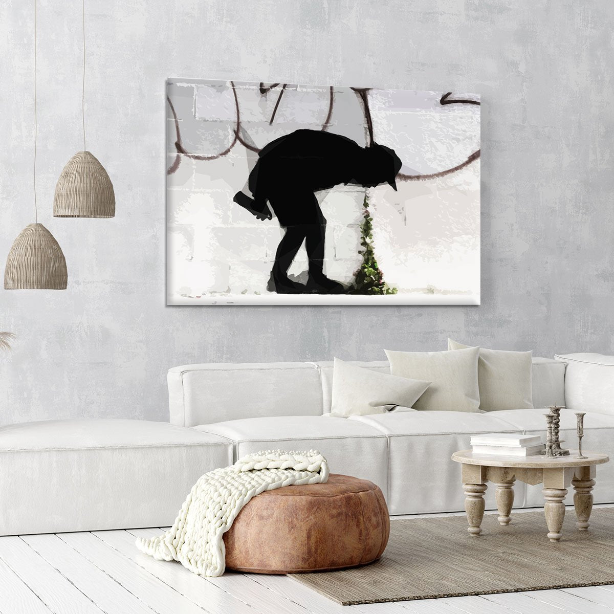 Banksy Better Out Than In Canvas Print or Poster