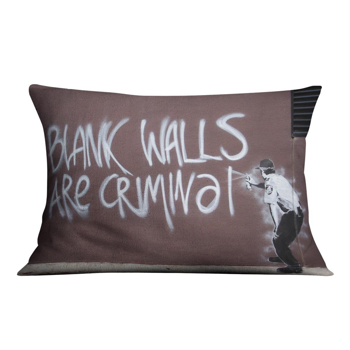 Banksy Blank Walls Are Criminal Cushion