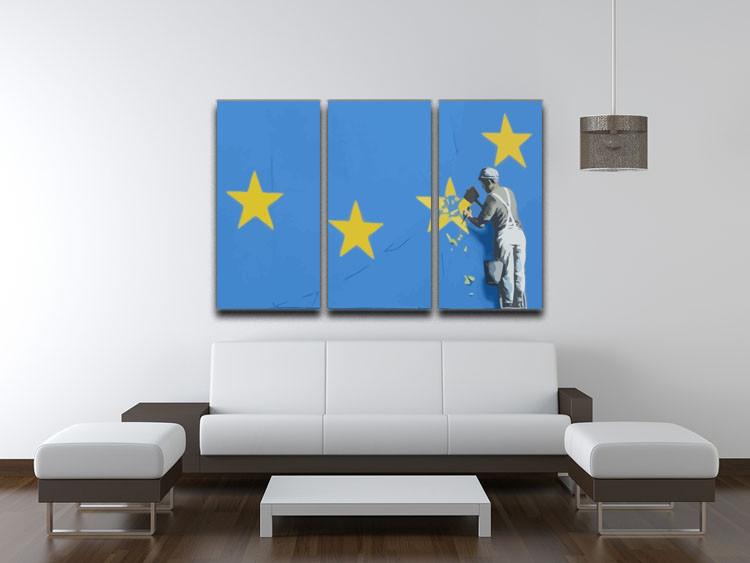 Banksy Brexit Star Dover 3 Split Panel Canvas Print - Canvas Art Rocks