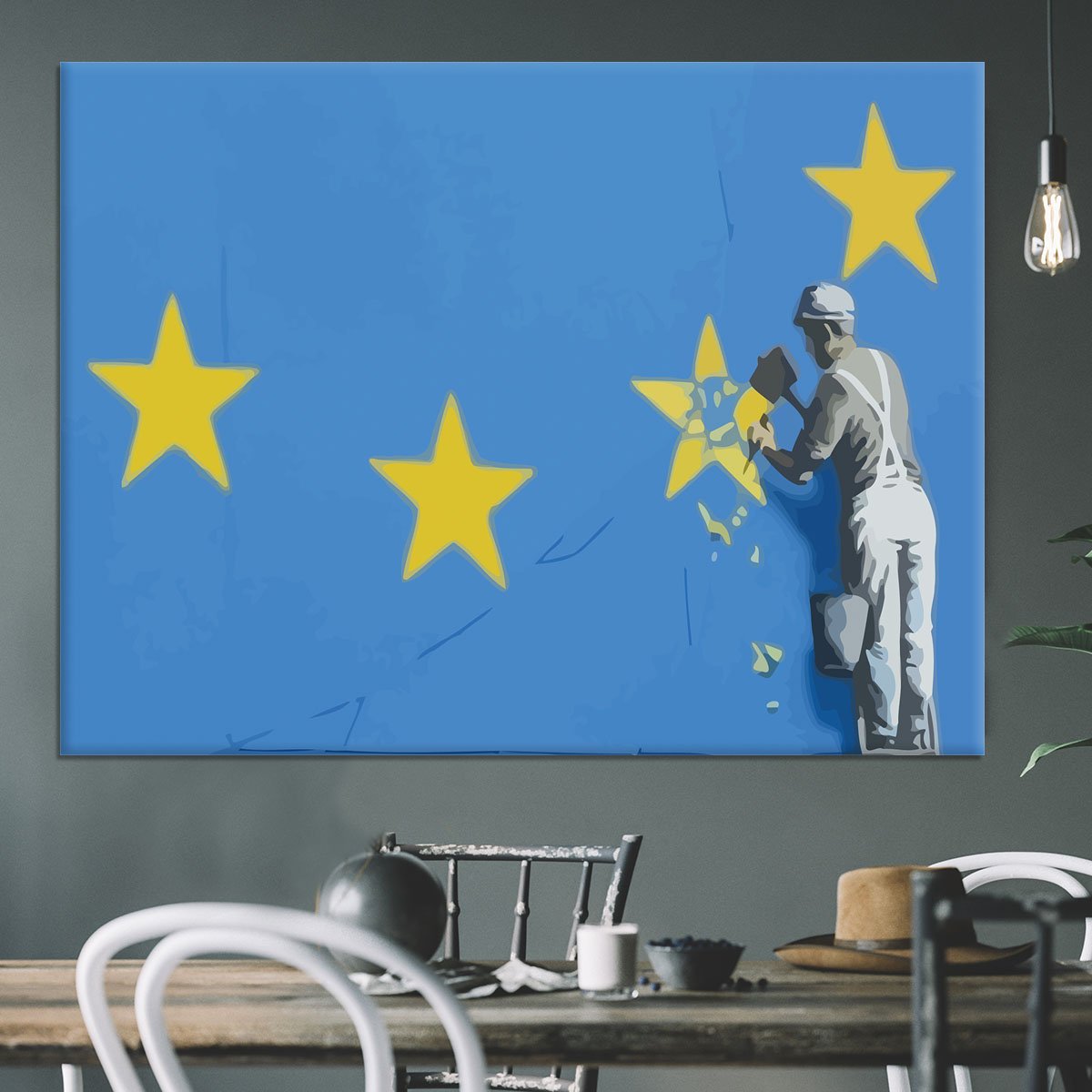 Banksy Brexit Star Dover Canvas Print or Poster