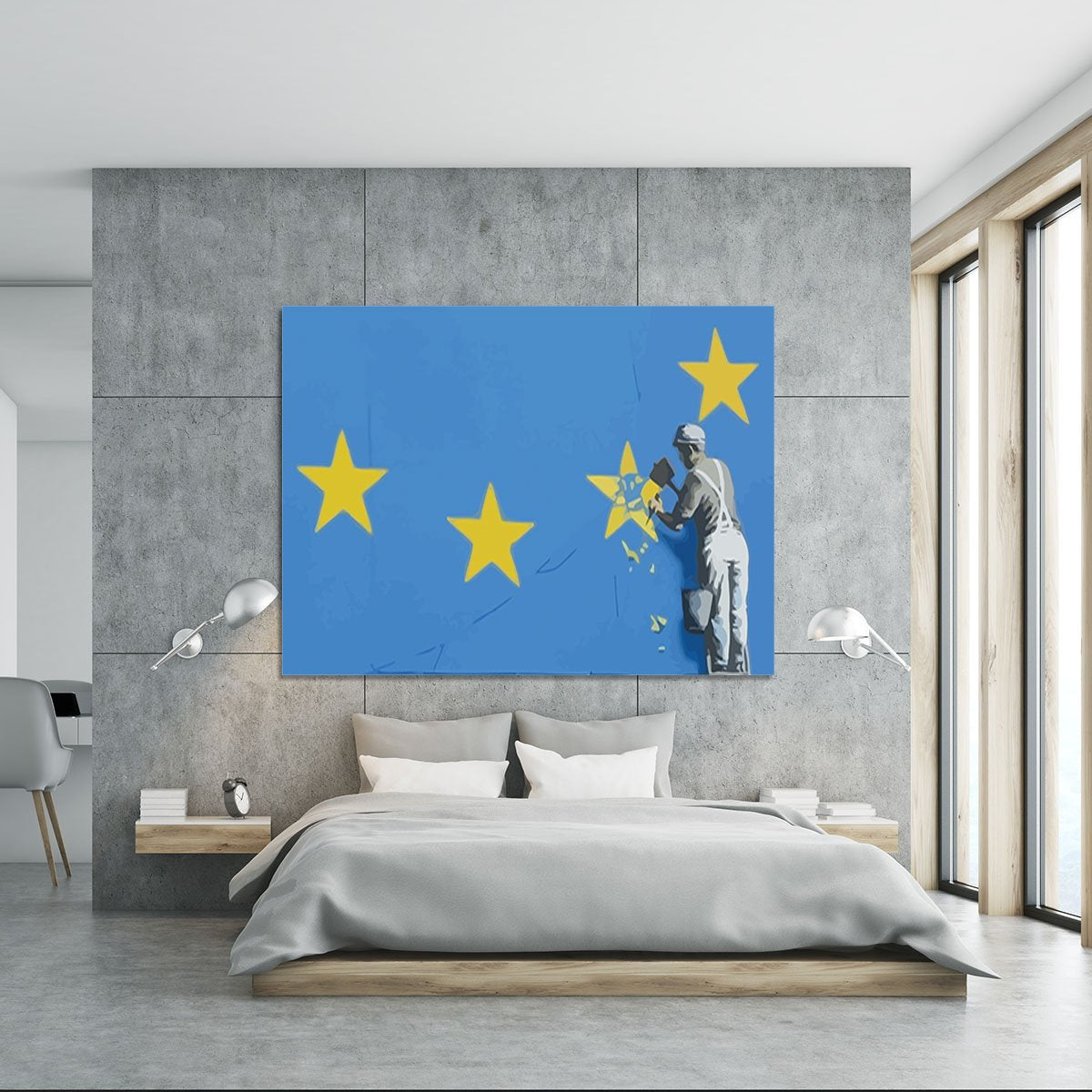 Banksy Brexit Star Dover Canvas Print or Poster