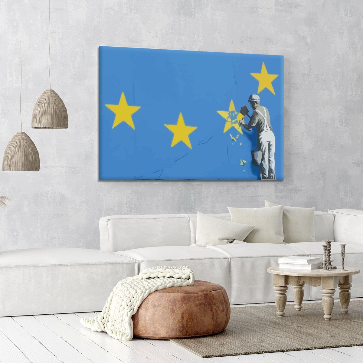 Banksy Brexit Star Dover Canvas Print or Poster