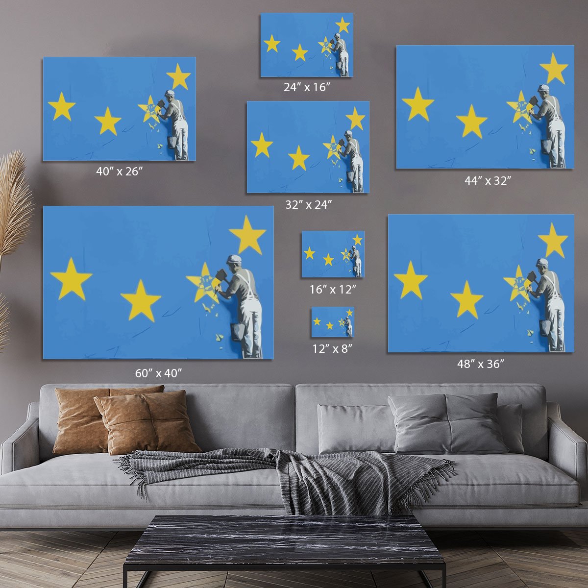 Banksy Brexit Star Dover Canvas Print or Poster