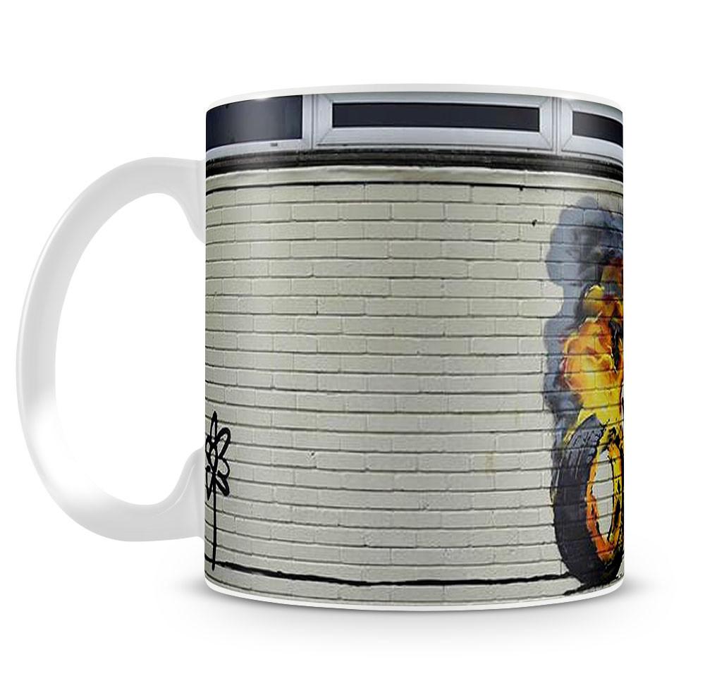 Banksy Burning Tyre Mug - Canvas Art Rocks