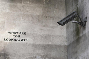 Banksy CCTV Wall Mural Wallpaper - Canvas Art Rocks - 1