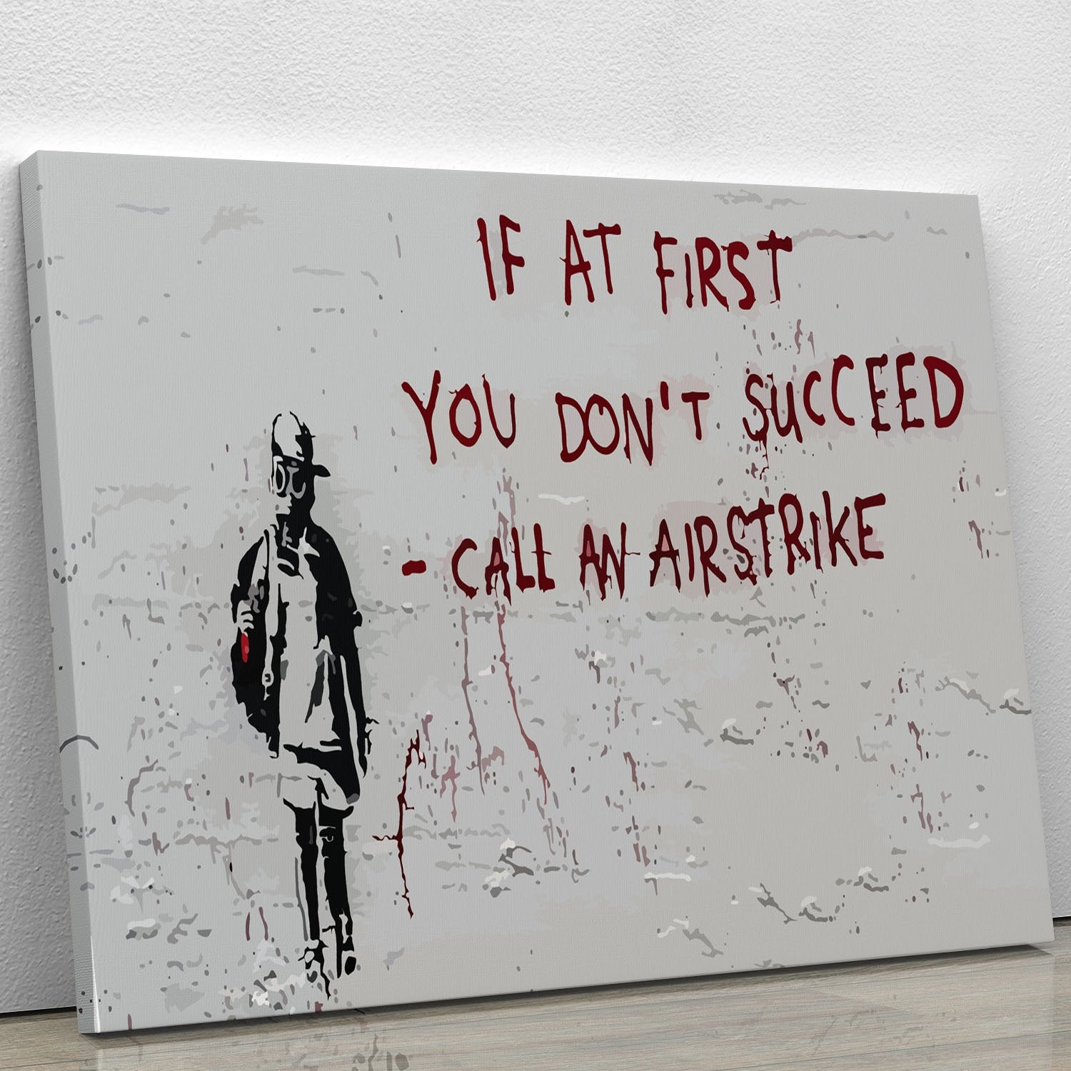Banksy Call An Airstrike Canvas Print or Poster