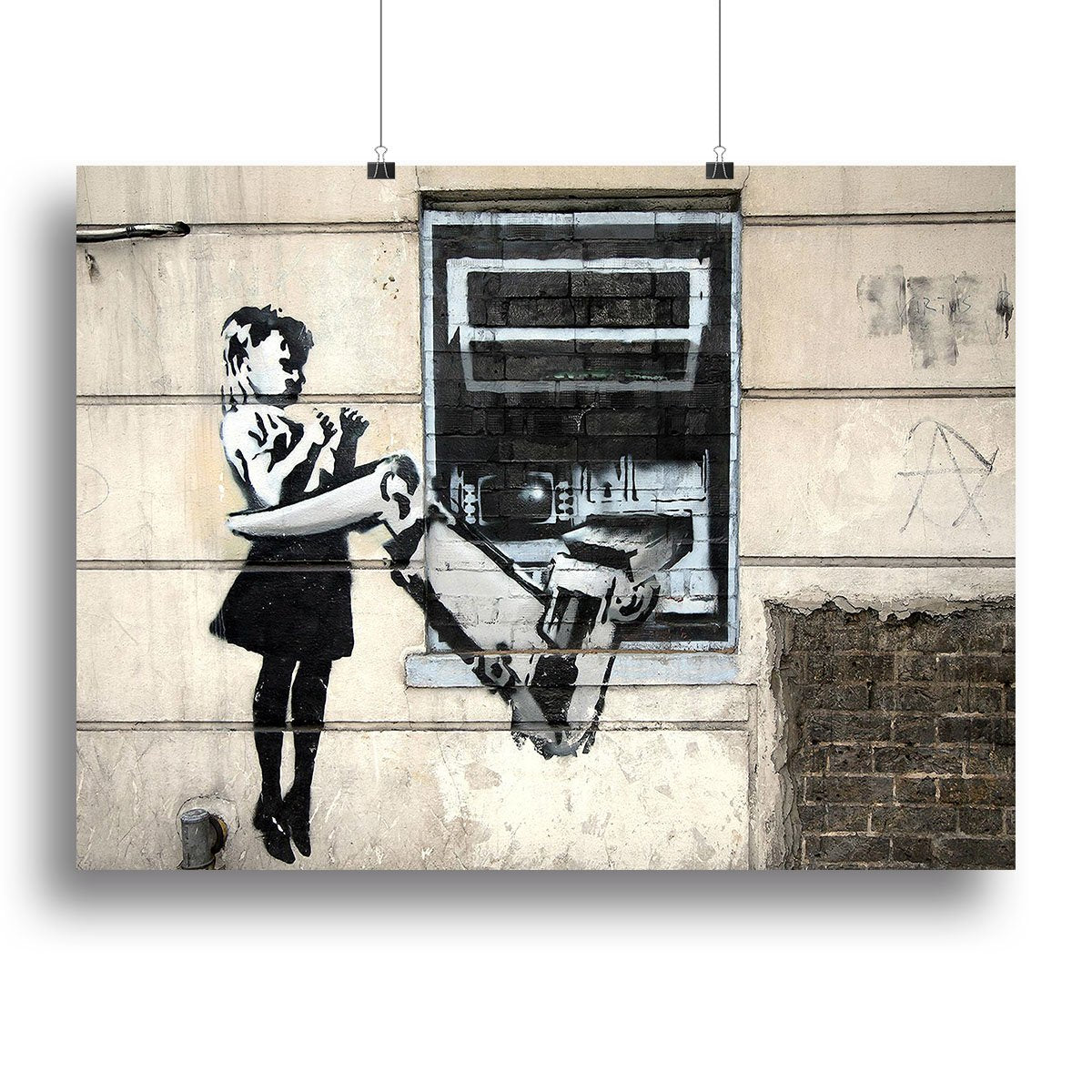 Banksy Cash Machine Girl Canvas Print or Poster