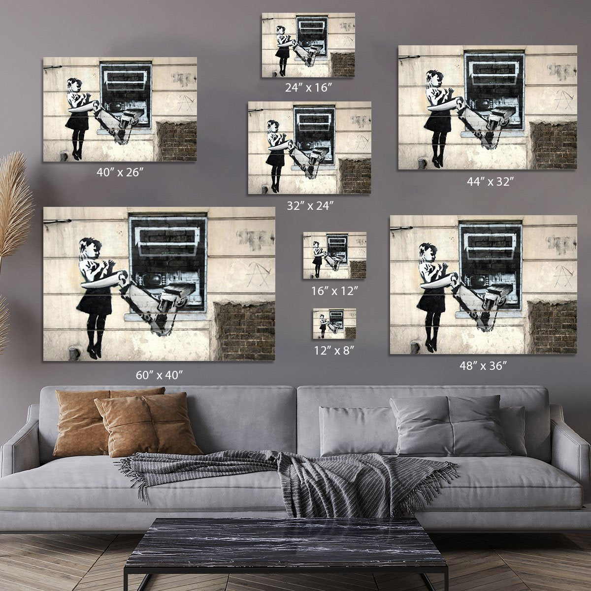 Banksy Cash Machine Girl Canvas Print or Poster