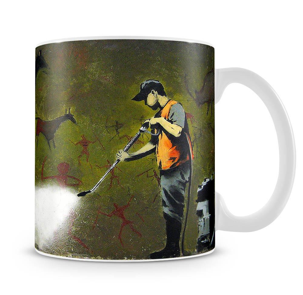 Banksy Cave Graffiti Removal Mug - Canvas Art Rocks