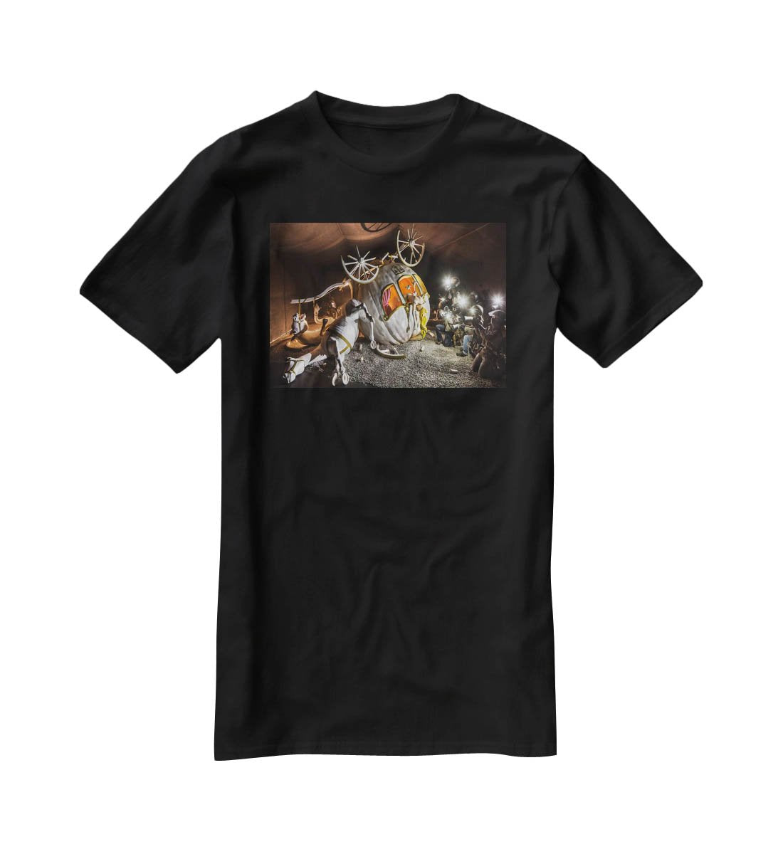 Banksy Cinderella Carriage T-Shirt - Canvas Art Rocks - 1