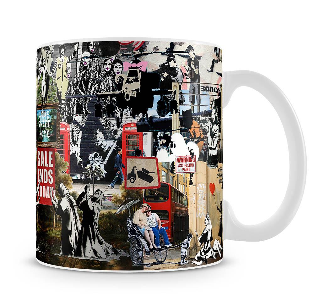 Banksy Collage Mug - Canvas Art Rocks