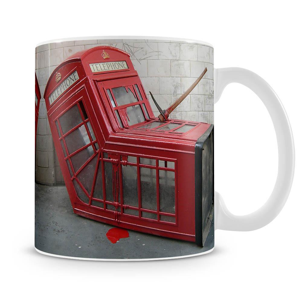 Banksy Death of a Phone Booth Mug - Canvas Art Rocks