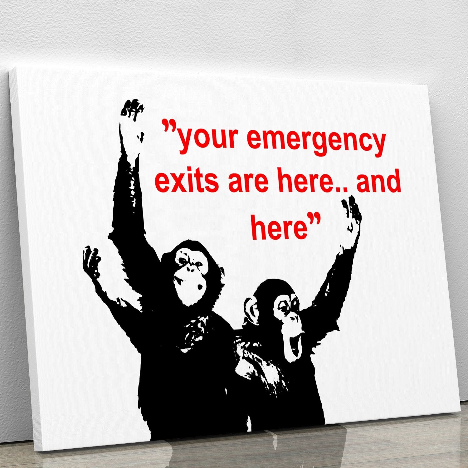 Banksy Emergency Exits Canvas Print or Poster