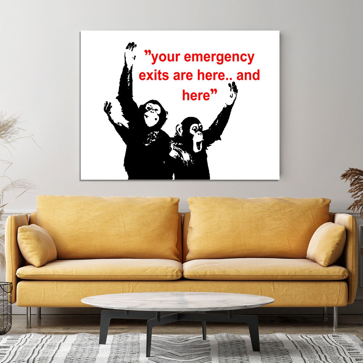 Banksy Emergency Exits Canvas Print or Poster
