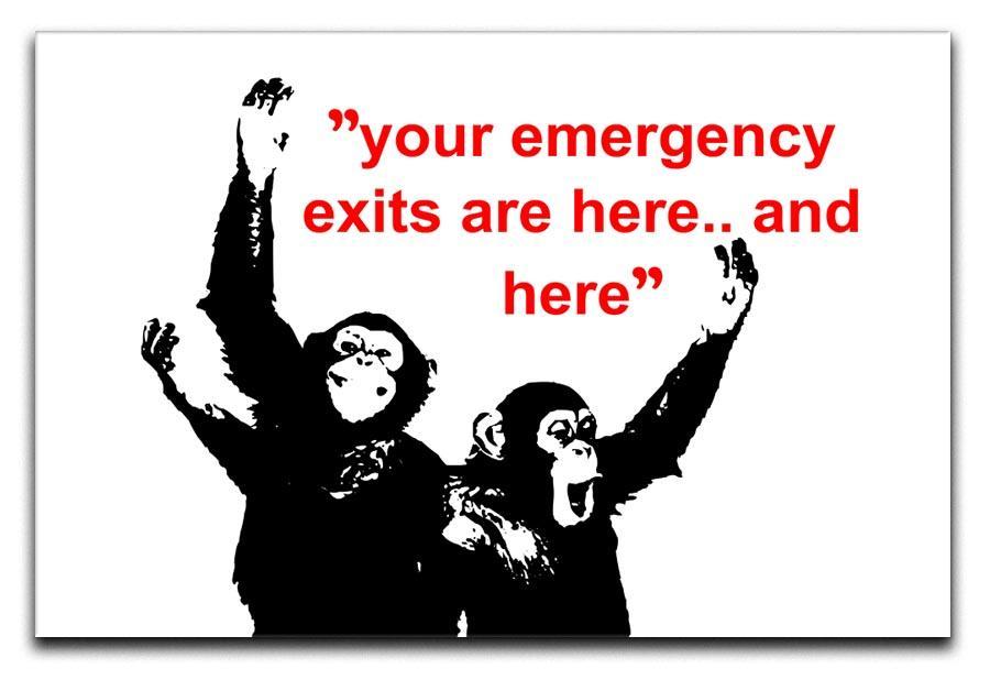 Banksy Emergency Exits Canvas Print or Poster  - Canvas Art Rocks - 1