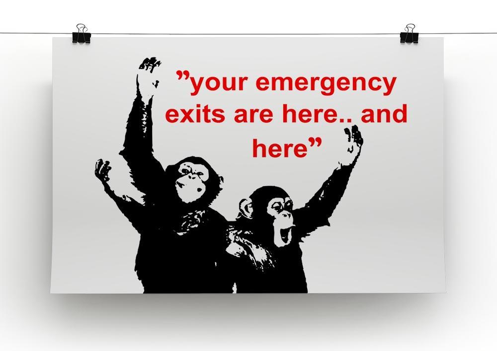 Banksy Emergency Exits Canvas Print or Poster - Canvas Art Rocks - 2
