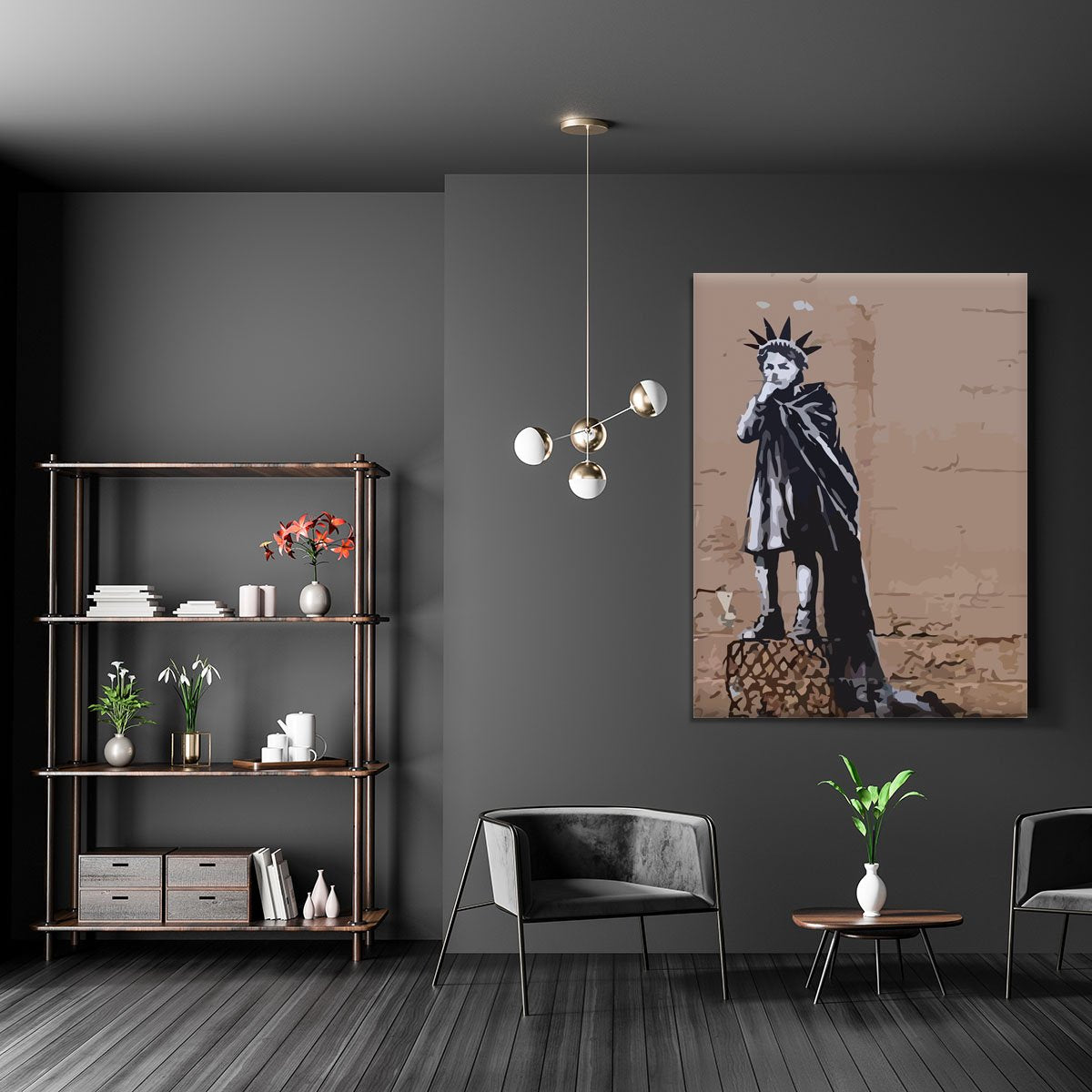 Banksy Empire State Kid Canvas Print or Poster